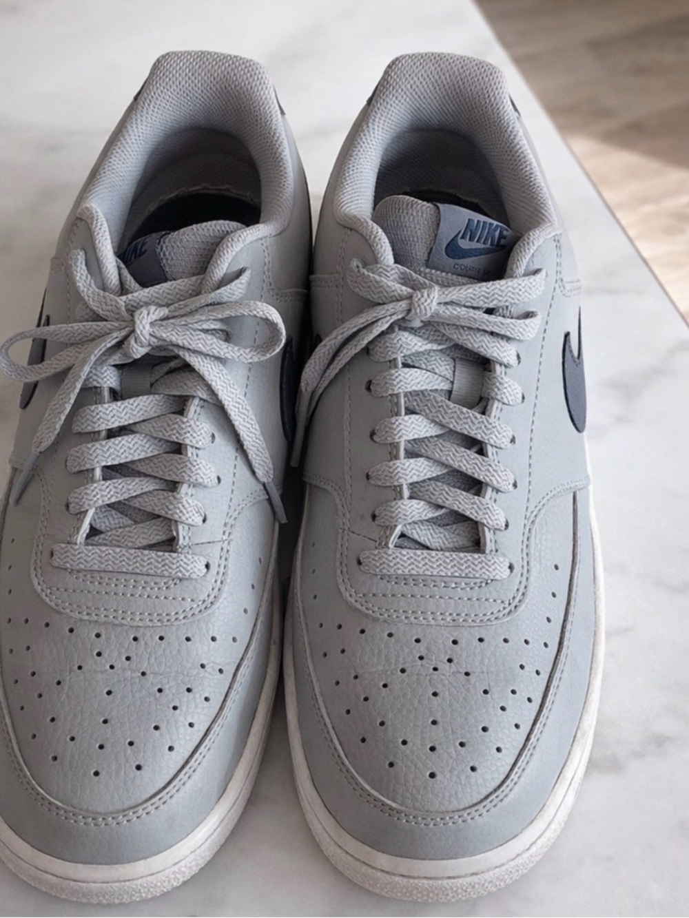 Nike Kids Light Gray and Dark Gray Low-Top Sneakers